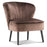 Mcombo Modern Accent Chair, Velvet Tufted Wingback Club Chairs, Leisure Upholstered Side Chair with Wood Legs, Comfy Shell Chair Vanity Chair for Living Room Bedroom Reception 4720