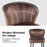 Mcombo Modern Accent Chair, Velvet Tufted Wingback Club Chairs, Leisure Upholstered Side Chair with Wood Legs, Comfy Shell Chair Vanity Chair for Living Room Bedroom Reception 4720