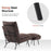 MCombo Accent Chair with Ottoman, Leathaire Fabric Armless Chair, Upholstered Leisure Chairs for Bedroom Living Room LW951