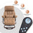Mcombo Recliner with Ottoman Reclining Chair with Massage and Lumbar Pillow, 360 Degree Swivel Wood Base, Faux Leather 9068