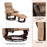 Mcombo Recliner with Ottoman Reclining Chair with Massage and Lumbar Pillow, 360 Degree Swivel Wood Base, Faux Leather 9068