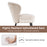 Mcombo Modern Accent Chair, Velvet Tufted Wingback Club Chairs, Leisure Upholstered Side Chair with Wood Legs, Comfy Shell Chair Vanity Chair for Living Room Bedroom Reception 4720