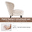 MCombo Modern Accent Chair, Velvet Tufted Wingback Club Chairs, Leisure Upholstered Side Chair with Wood Legs, Comfy Shell Chair Vanity Chair for Living Room Bedroom Reception 4720