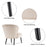 Mcombo Modern Accent Chair, Velvet Tufted Wingback Club Chairs, Leisure Upholstered Side Chair with Wood Legs, Comfy Shell Chair Vanity Chair for Living Room Bedroom Reception 4720