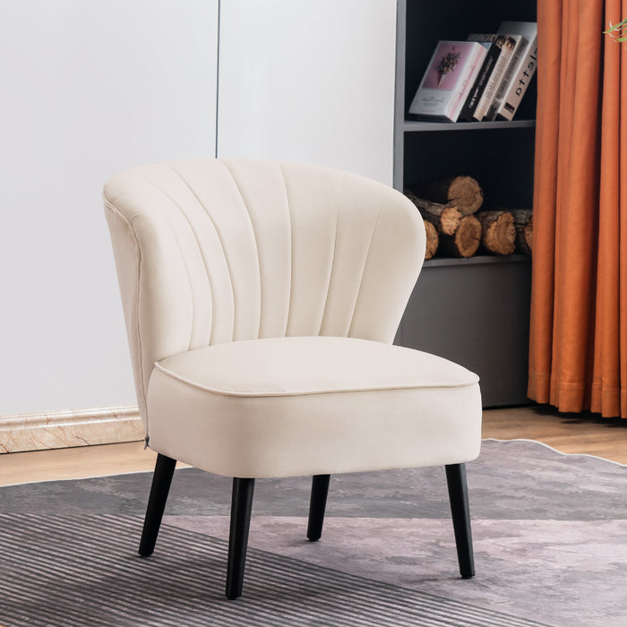 MCombo Modern Accent Chair Velvet Tufted Wingback Club Chairs Leisur