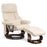 Mcombo Recliner with Ottoman Reclining Chair with Massage and Lumbar Pillow, 360 Degree Swivel Wood Base, Faux Leather 9068