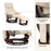 Mcombo Recliner with Ottoman Reclining Chair with Massage and Lumbar Pillow, 360 Degree Swivel Wood Base, Faux Leather 9068