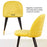 Mcombo Velvet Dining Chairs Set of 2, Soft Tufted Modern Living Room Chairs Upholstered Accent Chairs Baby Blue Armless Chairs with Gold-Finished Metal Legs 6090-GD923