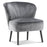 Mcombo Modern Accent Chair, Velvet Tufted Wingback Club Chairs, Leisure Upholstered Side Chair with Wood Legs, Comfy Shell Chair Vanity Chair for Living Room Bedroom Reception 4720