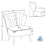Mcombo Modern Accent Chair, Velvet Tufted Wingback Club Chairs, Leisure Upholstered Side Chair with Wood Legs, Comfy Shell Chair Vanity Chair for Living Room Bedroom Reception 4720