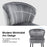 Mcombo Modern Accent Chair, Velvet Tufted Wingback Club Chairs, Leisure Upholstered Side Chair with Wood Legs, Comfy Shell Chair Vanity Chair for Living Room Bedroom Reception 4720