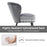 Mcombo Modern Accent Chair, Velvet Tufted Wingback Club Chairs, Leisure Upholstered Side Chair with Wood Legs, Comfy Shell Chair Vanity Chair for Living Room Bedroom Reception 4720