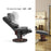 Mcombo Recliner with Ottoman Reclining Chair with Massage and Lumbar Pillow, 360 Degree Swivel Wood Base, Faux Leather 9068