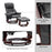 MCombo Recliner with Ottoman Reclining Chair with Massage and Lumbar Pillow, 360 Degree Swivel Wood Base, Faux Leather 9068