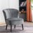 Mcombo Modern Accent Chair, Velvet Tufted Wingback Club Chairs, Leisure Upholstered Side Chair with Wood Legs, Comfy Shell Chair Vanity Chair for Living Room Bedroom Reception 4720