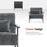 MCombo Modern Accent Chairs Set, Chenille Upholstered Armchair, Ergonomics Lounge Chair for Living Room HQ417