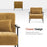 MCombo Modern Accent Chairs Set, Chenille Upholstered Armchair, Ergonomics Lounge Chair for Living Room HQ417