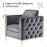 Mcombo Velvet Accent Club Chair, Upholstered Tufted Button Single Sofa Chair, with Silver Metal Legs, Modern Armchair for Living Room Bedroom 4066