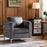 Mcombo Velvet Accent Club Chair, Upholstered Tufted Button Single Sofa Chair, with Silver Metal Legs, Modern Armchair for Living Room Bedroom 4066