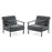 MCombo Modern Accent Chairs Set, Chenille Upholstered Armchair, Ergonomics Lounge Chair for Living Room HQ417