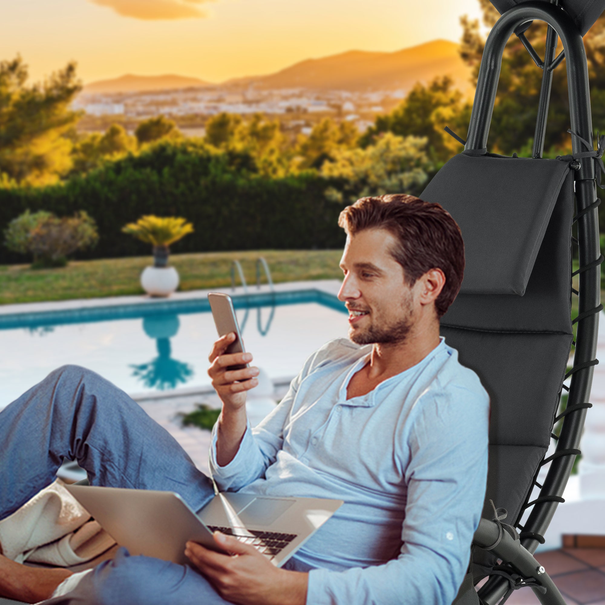 Outdoor Chaise Lounge Chair, 4097