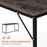 Lage Computer Desk, Modern Writing Desk for Home Office, Simple Wooden Study Desk, 55inch Laptop PC Table for Living Room, Gaming Computer Desk with Black Metal Frame 6090-SINGLE-BR55 6090-SINGLE-YBR55