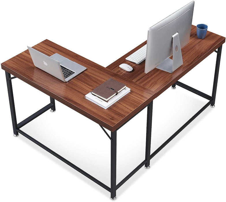 Mcombo Gaming Table Corner Desk L-Shaped Desk Computer Desk for Home Office 6090-NOVAS-BRONZE/99BK/99LB