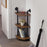 Mcombo Industrial Wall Mount Pipe Shelves, 3/4/5-Tier Corner Shelf with Solid Wood, Corner Bookshelf Display Stand,Metal Standing Bookcase 6090-BS303/404/505/606BRN