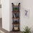 Mcombo Industrial Wall Mount Pipe Shelves, 3/4/5-Tier Corner Shelf with Solid Wood, Corner Bookshelf Display Stand,Metal Standing Bookcase 6090-BS303/404/505/606BRN