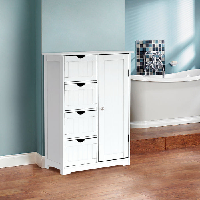 Bathroom Floor Cabinet Wooden Storage Organizer 6700-BT01W