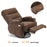 Mcombo Electric Power Swivel Glider Recliner Chair with Heat and Vibrating for Nursery, USB ports, Pillow, Cup Holders, Remote Control, Fabric 7752