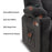 Mcombo Electric Power Recliner Chair with Massage & Heat, Extended Footrest, USB Ports, 2 Side Pockets, Cup Holders, Plush Fabric 8015