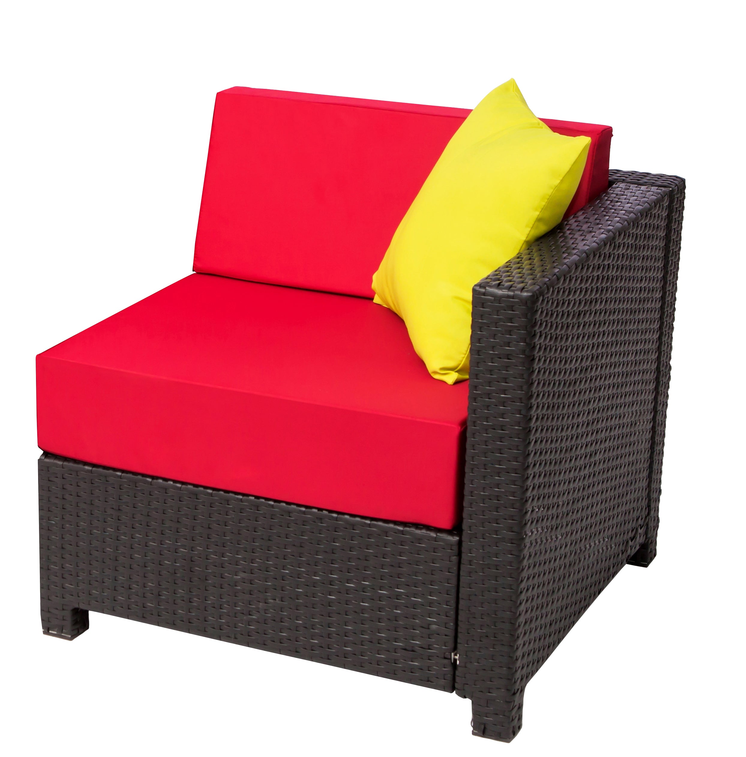 Patio Wicker Furniture Sectional Set, 6080-DIY-RD