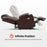 Mcombo Large Dual Motor Power Lift Recliner Chair with Massage and Heat for Elderly Big and Tall People, Infinite Position, USB Ports, Cup Holders, Extended Footrest, Faux Leather 7815
