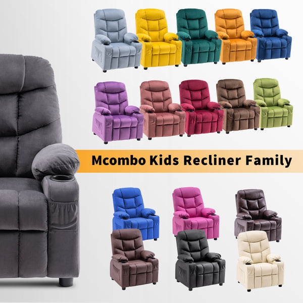 MCombo Big Kids Recliner Chair with Cup Holders for Boys and