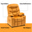 Mcombo Big Kids Recliner Chair with Cup Holders for Boys and Girls Room, 2 Side Pockets, 3+ Age Group,Velvet Fabric 7355/7366