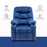 Mcombo Big Kids Recliner Chair with Cup Holders for Boys and Girls Room, 2 Side Pockets, 3+ Age Group,Velvet Fabric 7355/7366