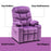 Mcombo Big Kids Recliner Chair with Cup Holders for Boys and Girls Room, 2 Side Pockets, 3+ Age Group,Velvet Fabric 7355/7366