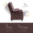 Mcombo Big Kids Recliner Chair with Cup Holders for Boys and Girls Room, 2 Side Pockets, 3+ Age Group,Velvet Fabric 7355/7366