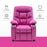 Mcombo Big Kids Recliner Chair with Cup Holders for Boys and Girls Room, 2 Side Pockets, 3+ Age Group,Velvet Fabric 7355/7366