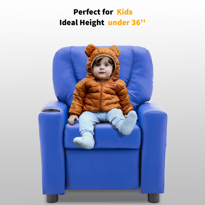 MCombo Kids Recliner Armchair Children's Furniture Sofa Seat Couch Chair With Cup Holder 7240