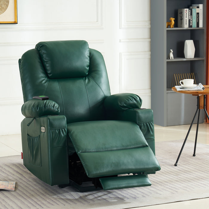 Faux Leather Power Lift Recliner Chair with Massage and Heating Functions