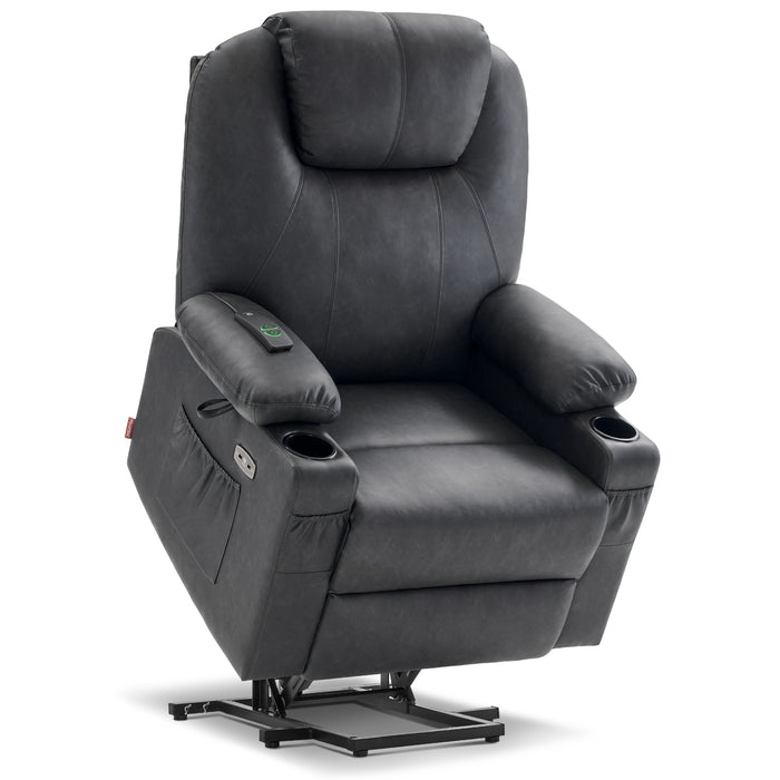 Mcombo Large Power Lift Recliner Chair with Massage and Heat for Elderly Big and Tall People, 3 Positions, 7516