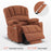 Mcombo Electric Power Lift Recliner Chair Sofa with Massage and Heat for Elderly, Extended Footrest, Hand Remote Control, 2 Side Pockets, Cup Holders, USB Ports, Fabric 7095