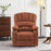 Mcombo Electric Power Lift Recliner Chair Sofa with Massage and Heat for Elderly, Extended Footrest, Hand Remote Control, 2 Side Pockets, Cup Holders, USB Ports, Fabric 7095