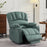 Mcombo Electric Power Lift Recliner Chair Sofa with Massage and Heat for Elderly, Extended Footrest, Hand Remote Control, 2 Side Pockets, Cup Holders, USB Ports, Fabric 7095