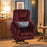 Mcombo Electric Power Lift Recliner Chair with Extended Footrest for Elderly People, 3 Positions, Hand Remote Control, Lumbar Pillow, 2 Cup Holders, USB Ports, 2 Side Pockets, Fabric 7507