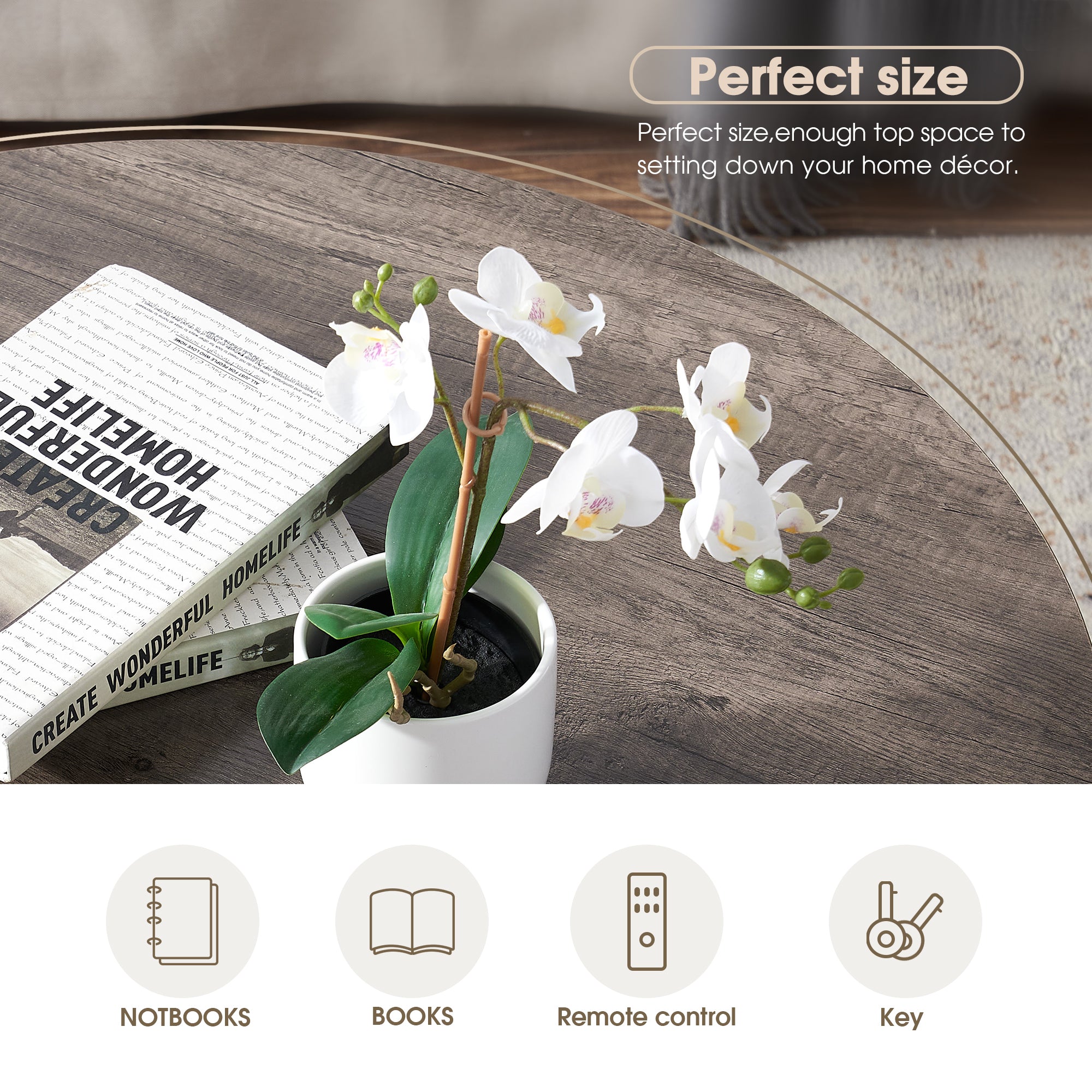 Round Coffee Table, Orchid-S32