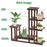 Mcombo Wood Plant Stand, Plant Shelf Multi Tier Flower Rack Holder Display for Indoor Outdoor Graden Balcony Living room and Office (6 wood shelves), 6059-0443