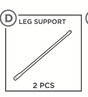 Part 1*D (leg support) for 6055-4068BLK